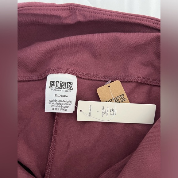 PINK Victoria’s Secret High Waist Bike Shorts with Rhinestone Logo - Picture 3 of 3